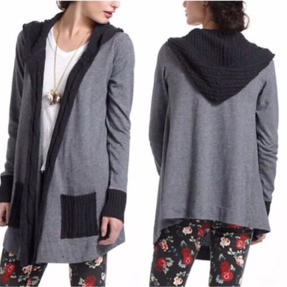 Anthro Vanessa Virginia Open herringbone cardigan